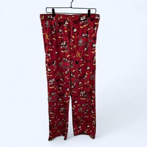 Disney Mickey Mouse red fleece style pyjama pants Size L